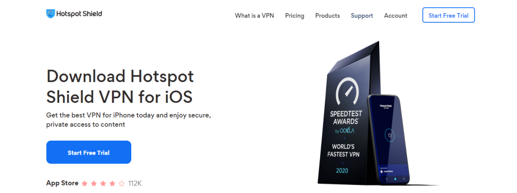 Hotspot Shield VPN iPhone app